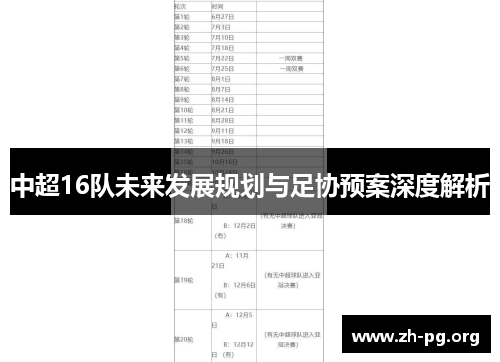 中超16队未来发展规划与足协预案深度解析 中超16队未来发展规划与足协预案深度解析