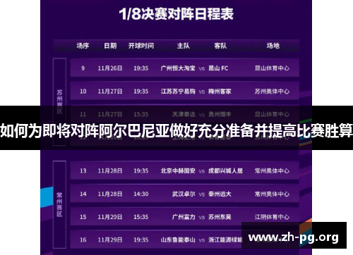 如何为即将对阵阿尔巴尼亚做好充分准备并提高比赛胜算 如何为即将对阵阿尔巴尼亚做好充分准备并提高比赛胜算